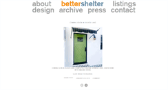 Desktop Screenshot of bettershelter.com